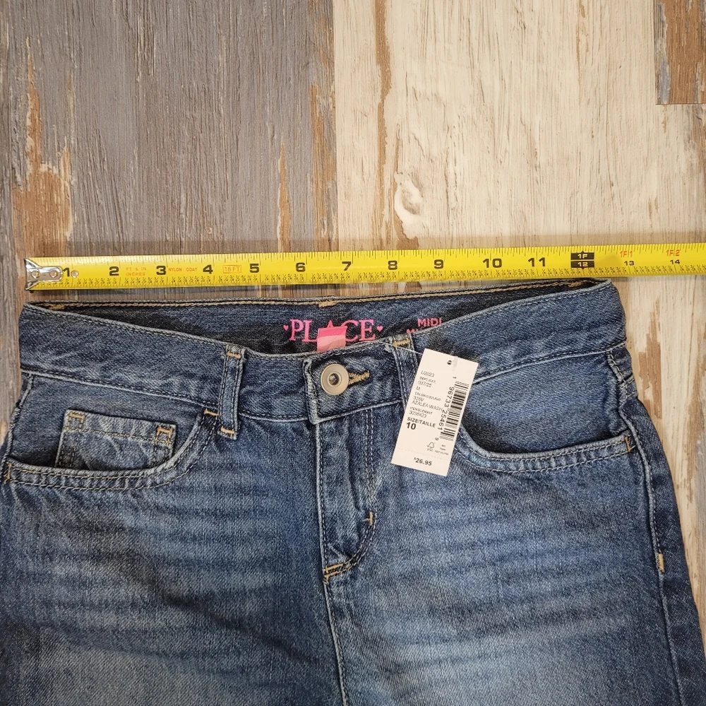 NWT Girl’s The Children’s Place Denim Midi Shorts Size 10